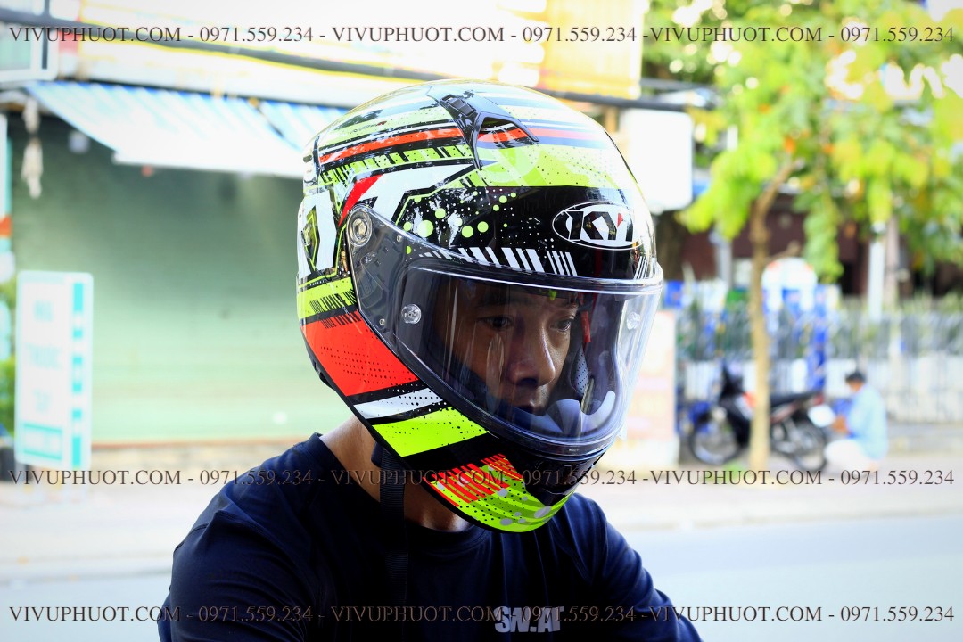 Mũ Fullface KYT NFR Energy Red Yellow