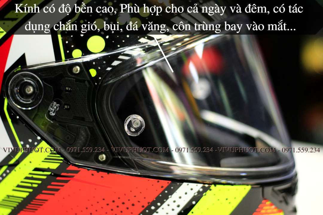 Mũ Fullface KYT NFR Energy Red Yellow