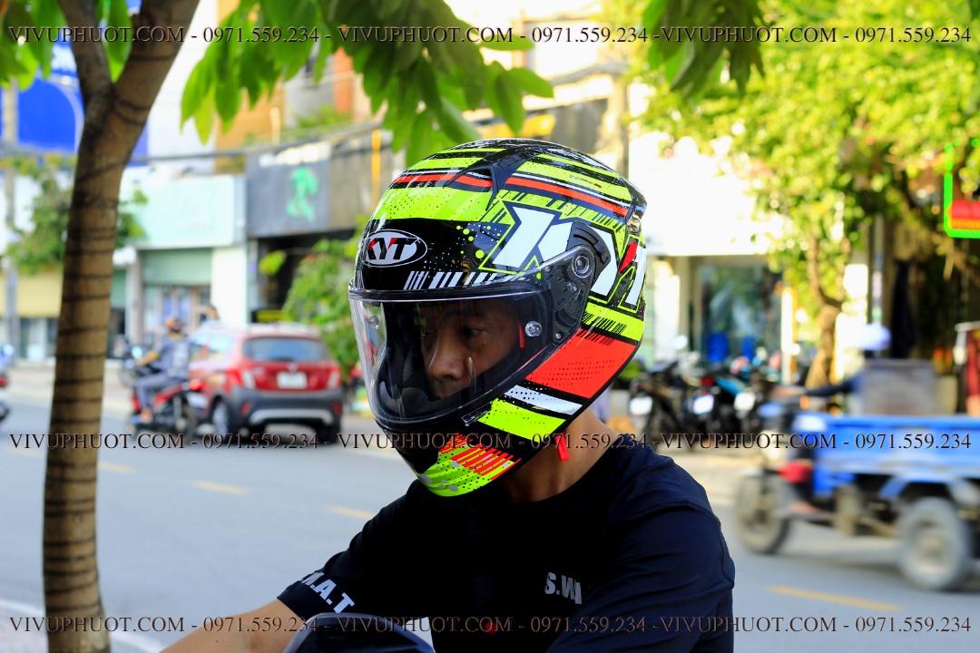 Mũ Fullface KYT NFR Energy Red Yellow