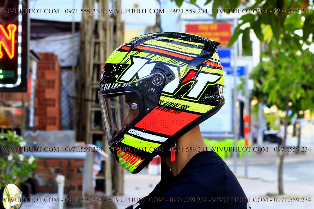 Mũ Fullface KYT NFR Energy Red Yellow