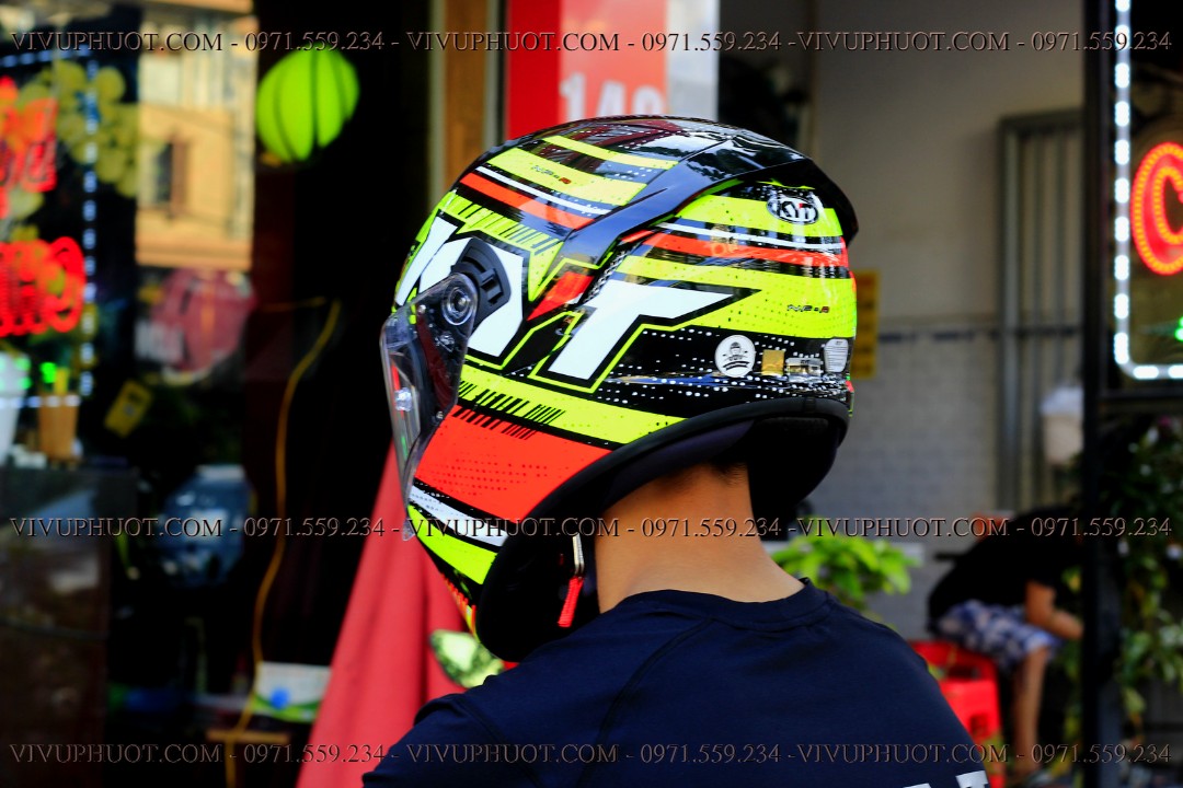 Mũ Fullface KYT NFR Energy Red Yellow