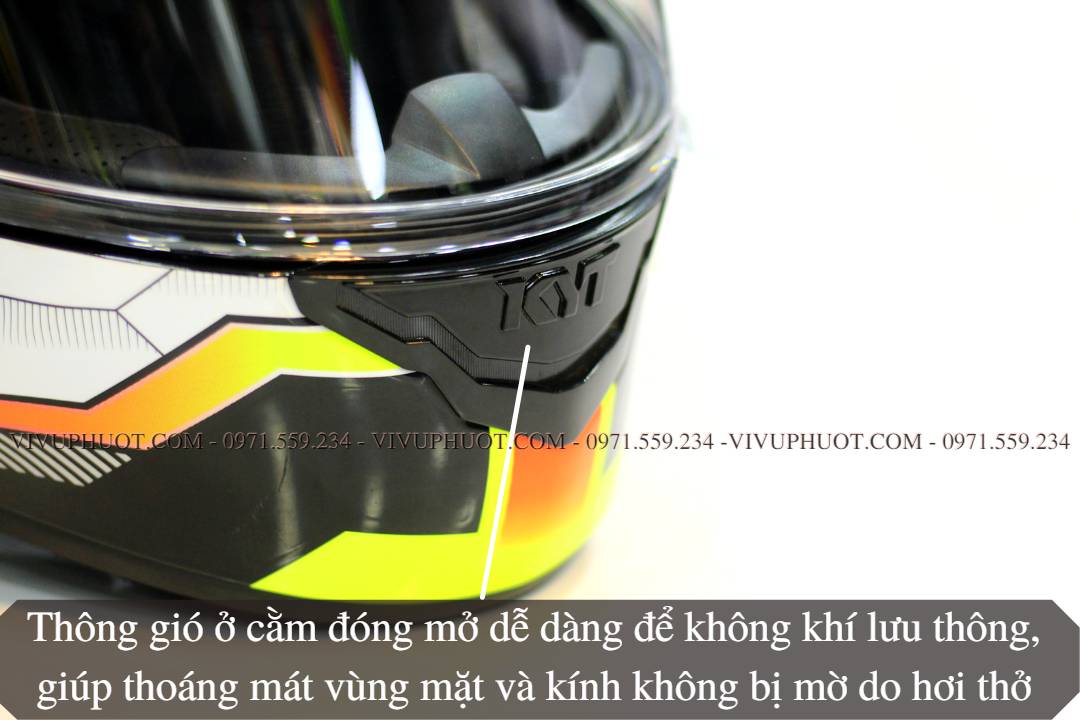 Mũ Fullface KYT NFR Hexagon Yellow