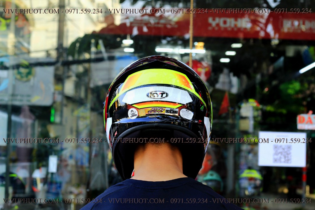 Mũ Fullface KYT NFR Hexagon Yellow