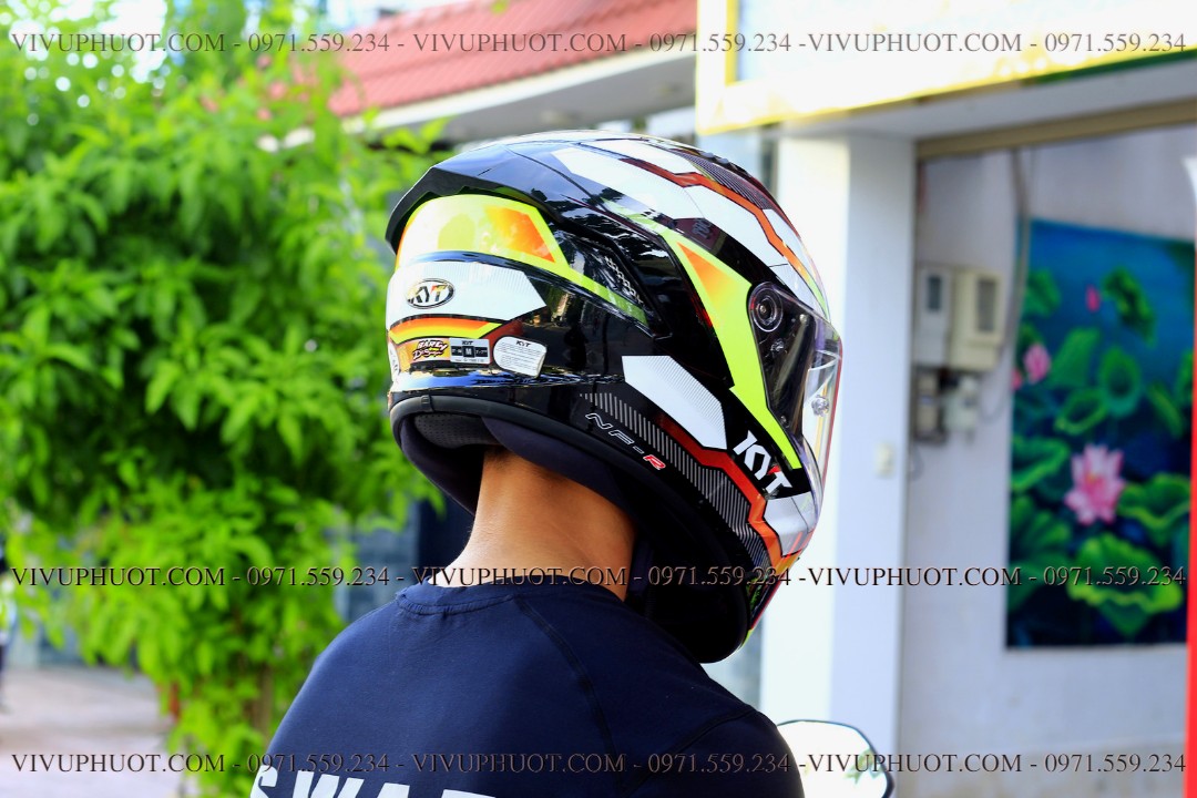 Mũ Fullface KYT NFR Hexagon Yellow