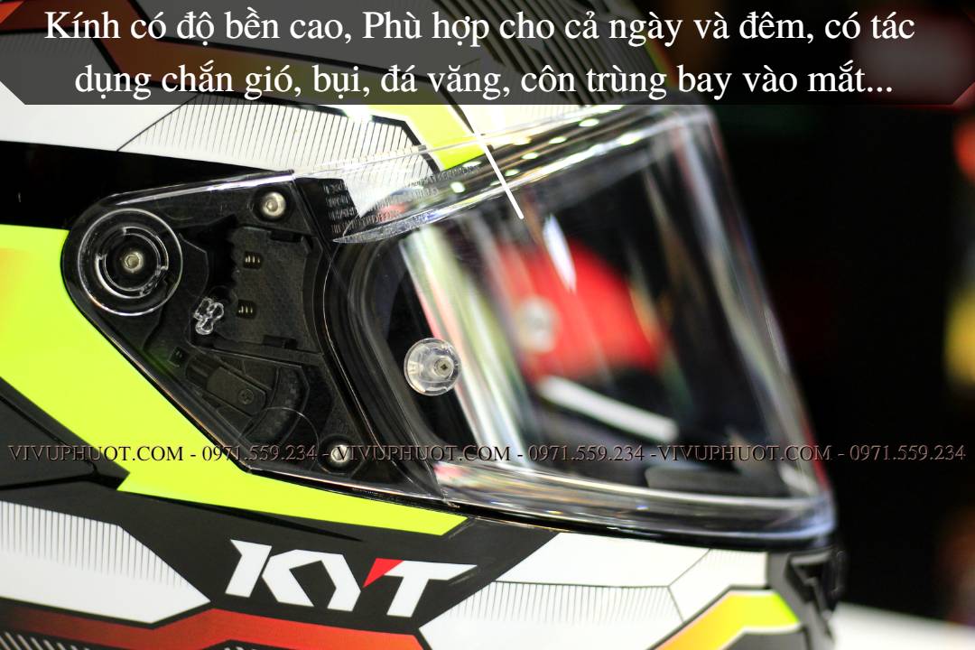 Mũ Fullface KYT NFR Hexagon Yellow