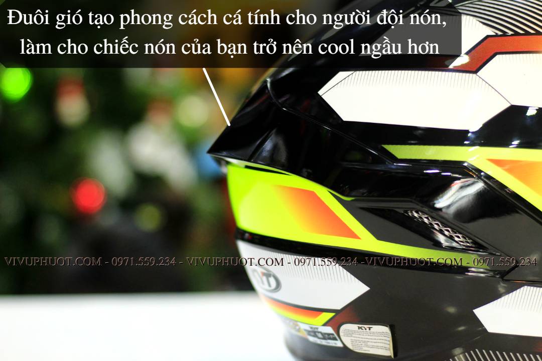 Mũ Fullface KYT NFR Hexagon Yellow