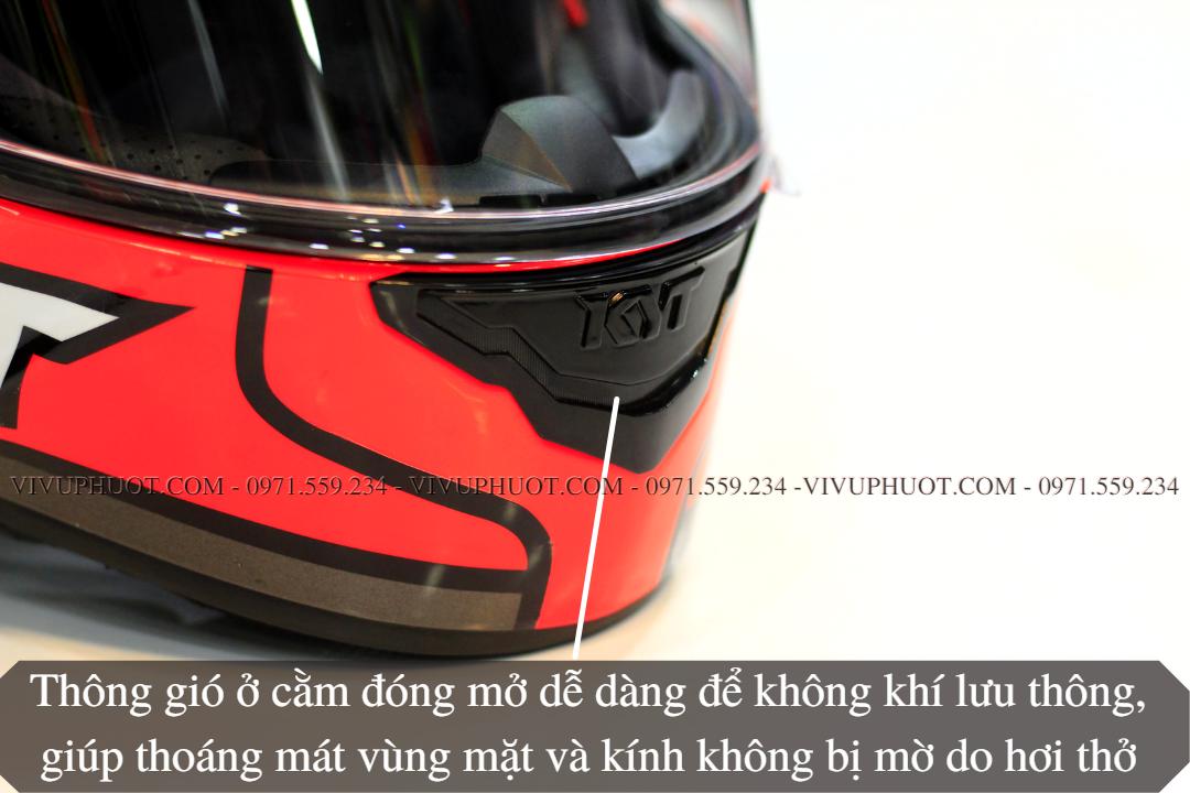 Mũ Fullface KYT NFR Hyperflou Red