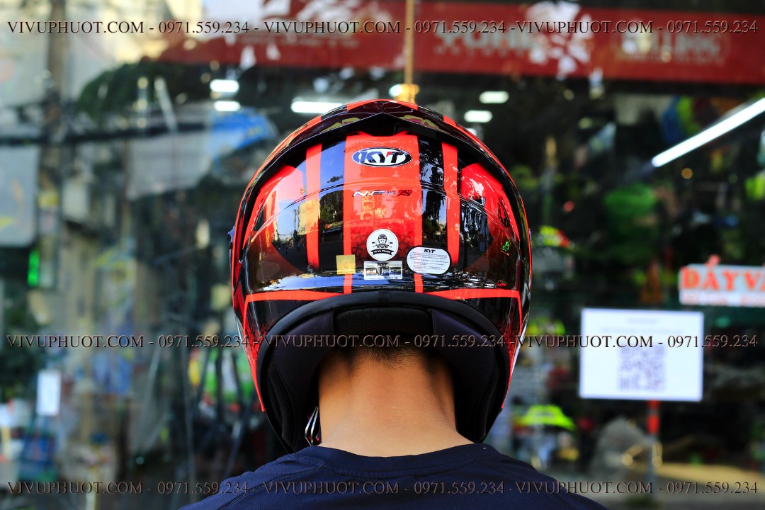 Mũ Fullface KYT NFR Hyperflou Red