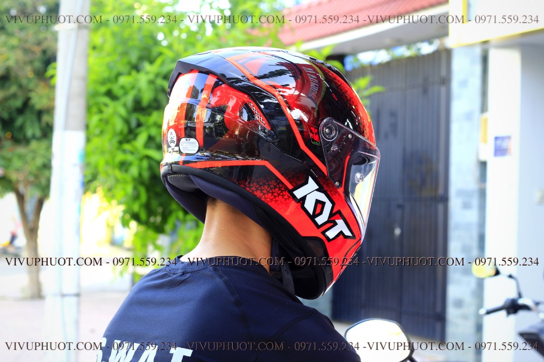 Mũ Fullface KYT NFR Hyperflou Red