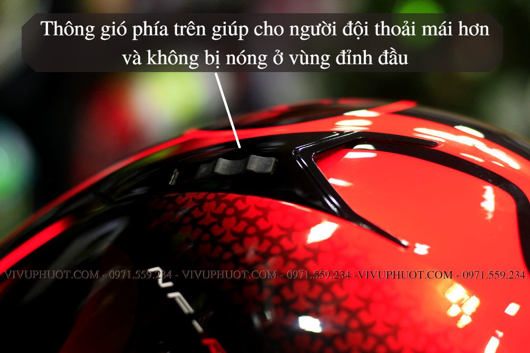 Mũ Fullface KYT NFR Hyperflou Red