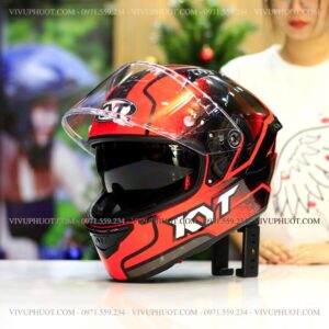 Mũ Fullface KYT NFR Hyperflou Red