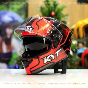 Mũ Fullface KYT NFR Hyperflou Red