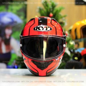 Mũ Fullface KYT NFR Hyperflou Red