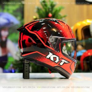 Mũ Fullface KYT NFR Hyperflou Red