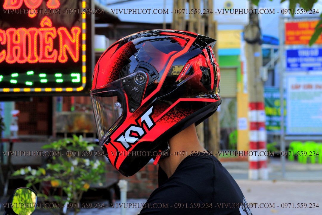 Mũ Fullface KYT NFR Hyperflou Red