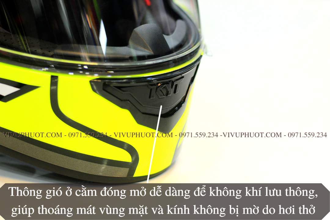 Mũ Fullface KYT NFR Hyperflou Yellow