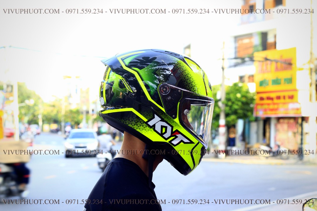 Mũ Fullface KYT NFR Hyperflou Yellow