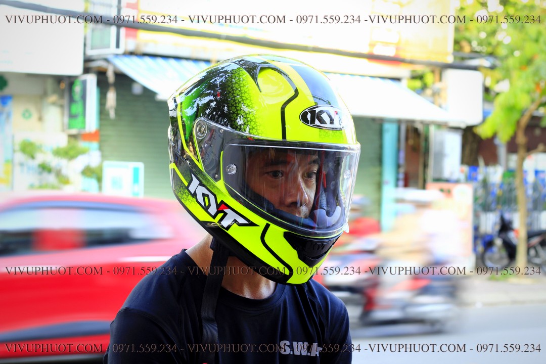 Mũ Fullface KYT NFR Hyperflou Yellow