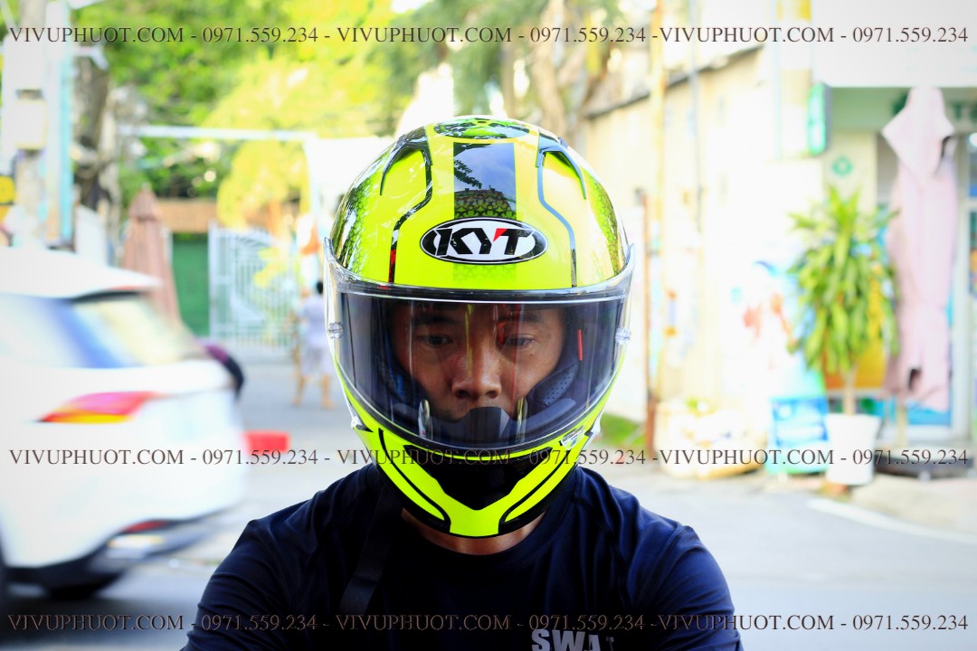 Mũ Fullface KYT NFR Hyperflou Yellow