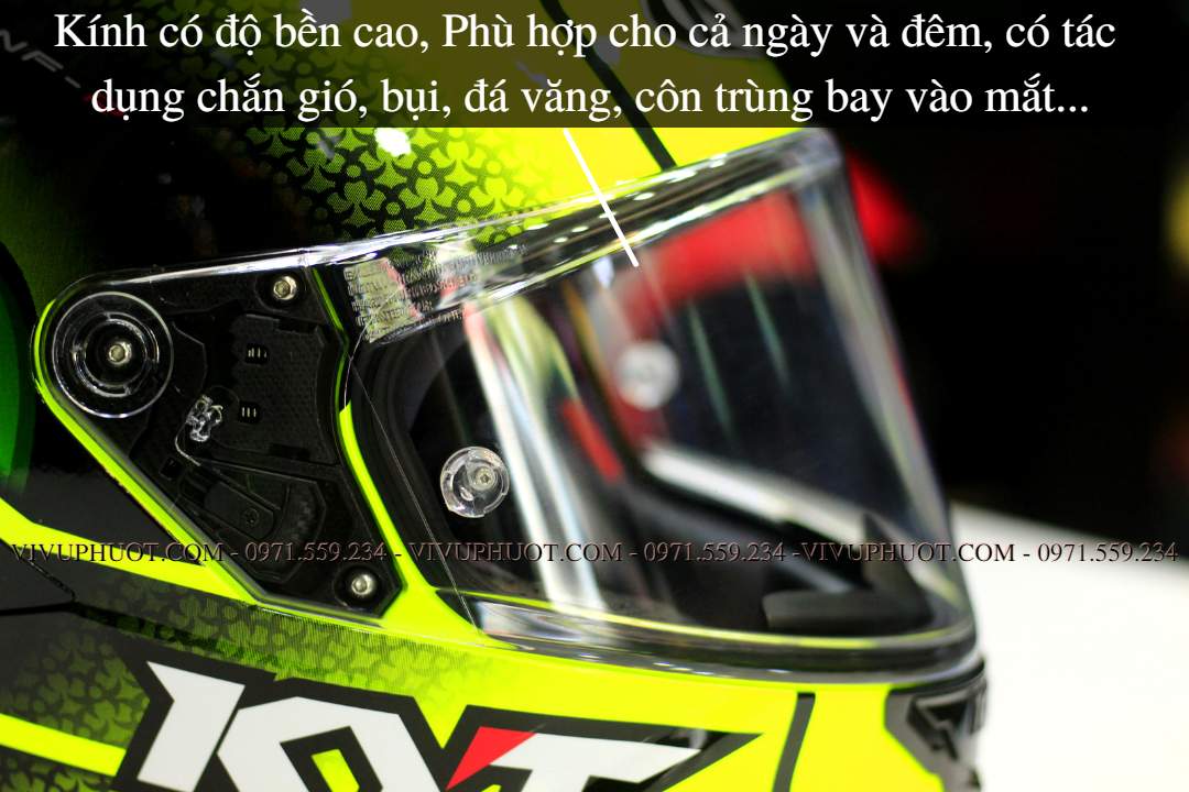 Mũ Fullface KYT NFR Hyperflou Yellow