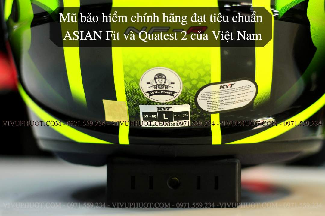 Mũ Fullface KYT NFR Hyperflou Yellow