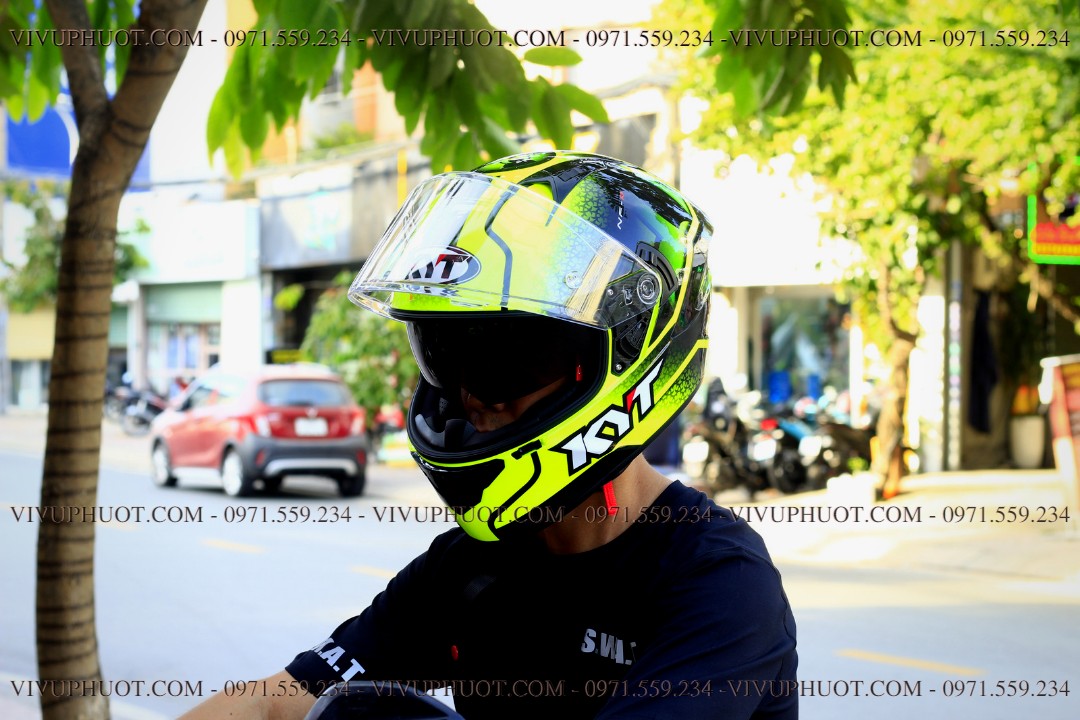 Mũ Fullface KYT NFR Hyperflou Yellow