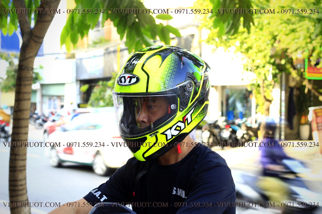 Mũ Fullface KYT NFR Hyperflou Yellow