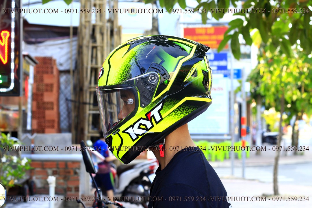 Mũ Fullface KYT NFR Hyperflou Yellow