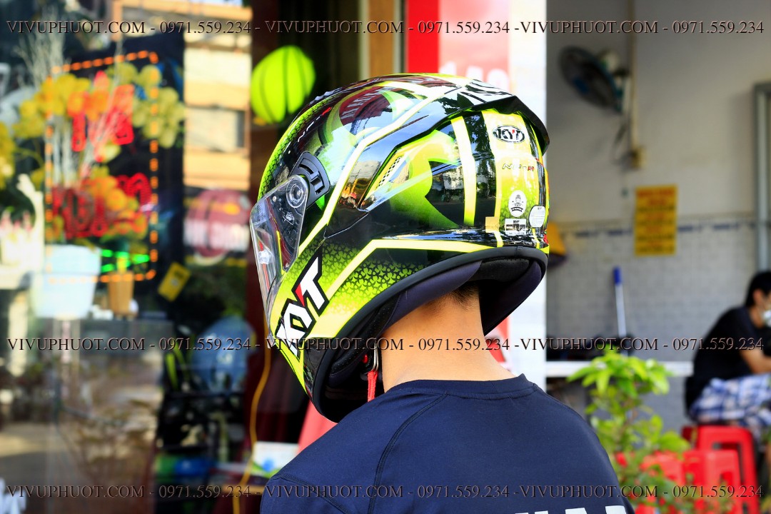 Mũ Fullface KYT NFR Hyperflou Yellow