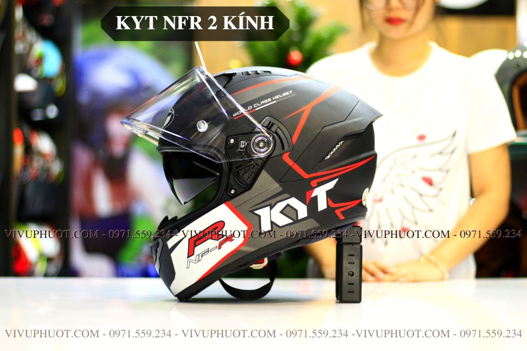 Mũ Fullface KYT NFR Track Matt Grey