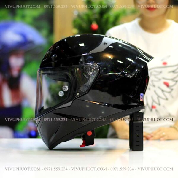 Mũ Fullface KYT TT Course Plain Đen Bóng