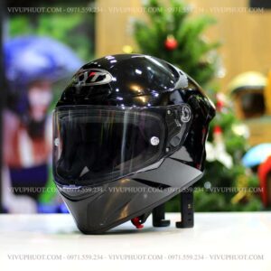 Mũ Fullface KYT TT Course Plain Đen Bóng