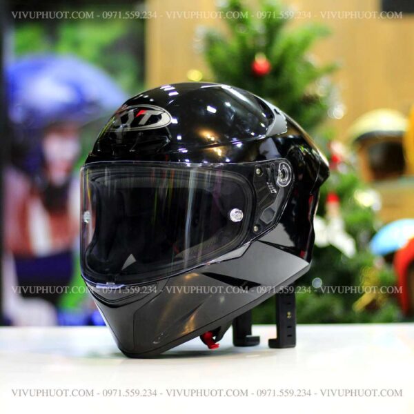 Mũ Fullface KYT TT Course Plain Đen Bóng