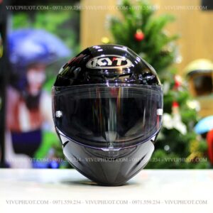 Mũ Fullface KYT TT Course Plain Đen Bóng