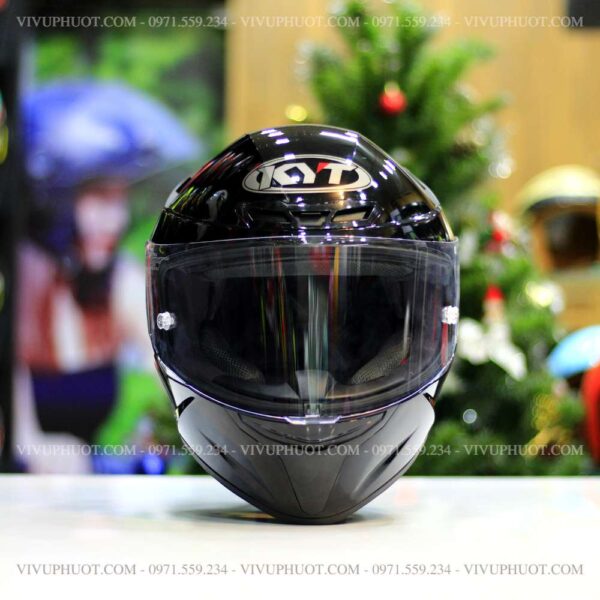 Mũ Fullface KYT TT Course Plain Đen Bóng