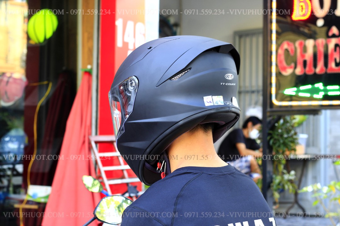 Mũ Fullface KYT TT Course Đen Nhám