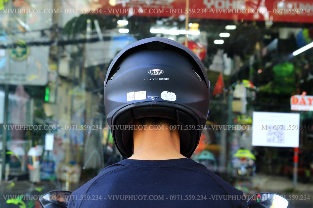 Mũ Fullface KYT TT Course Đen Nhám
