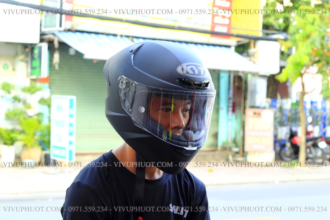 Mũ Fullface KYT TT Course Đen Nhám