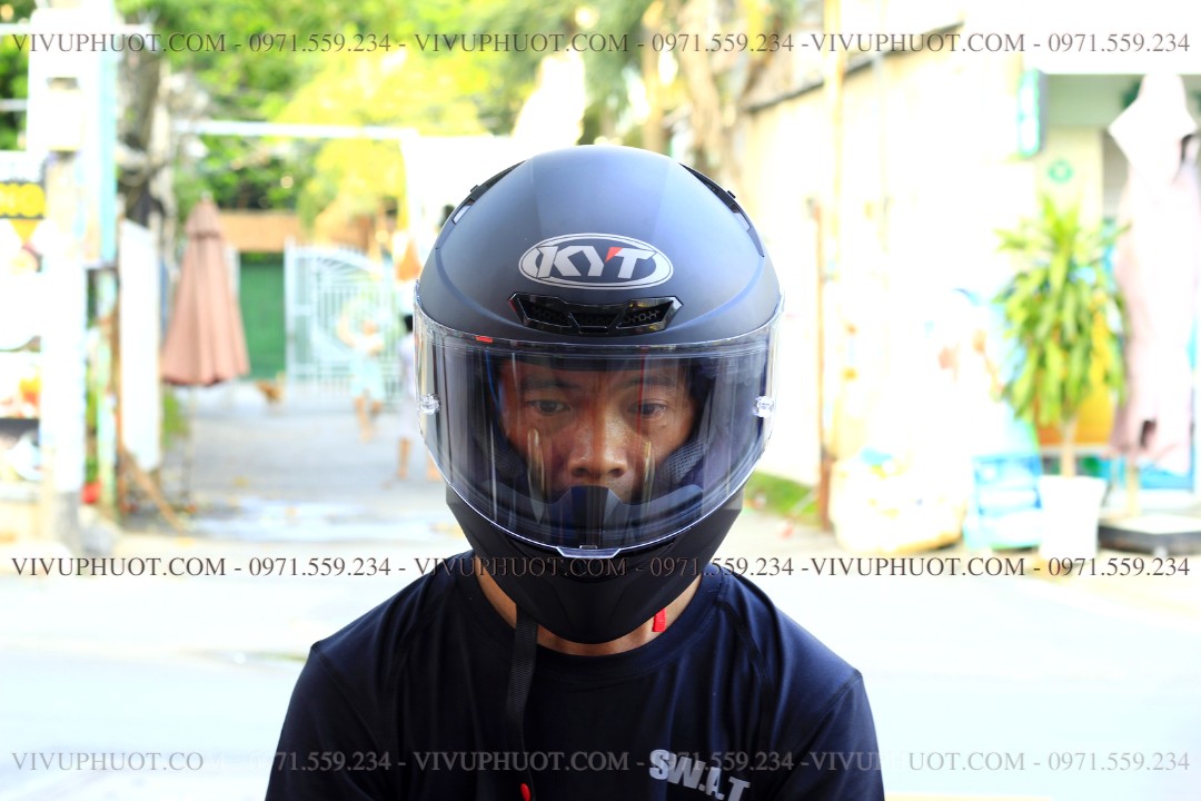 Mũ Fullface KYT TT Course Đen Nhám