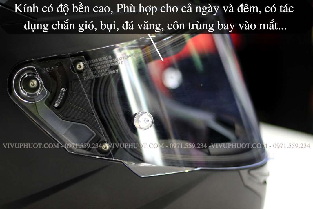 Mũ Fullface KYT TT Course Đen Nhám