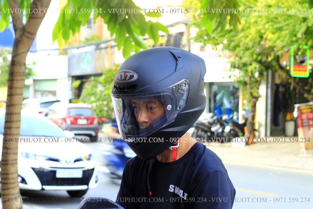 Mũ Fullface KYT TT Course Đen Nhám