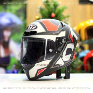 Mũ Fullface KYT TT Course Electron Matt Grey Red