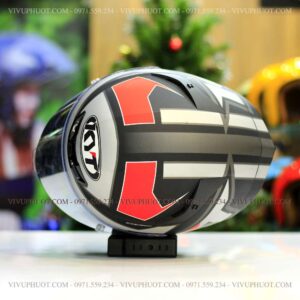 Mũ Fullface KYT TT Course Electron Matt Grey Red