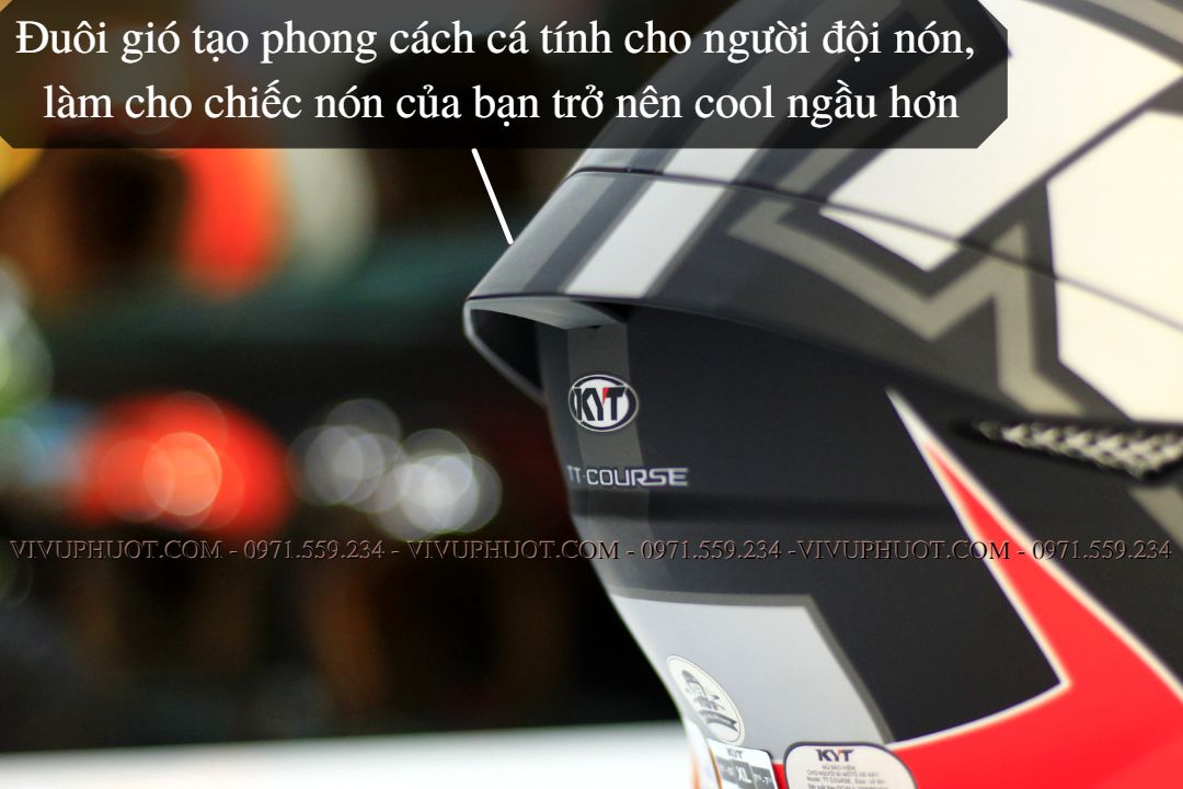 Mũ Fullface KYT TT Course Electron Matt Grey Red