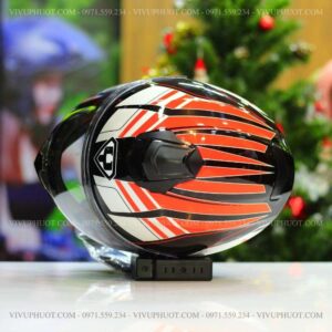 Mũ Fullface Yohe 981 Đen Trắng Cam