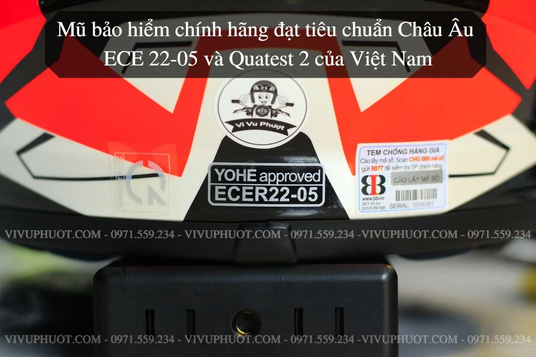 Mũ Fullface Yohe 981 Đen Trắng Cam