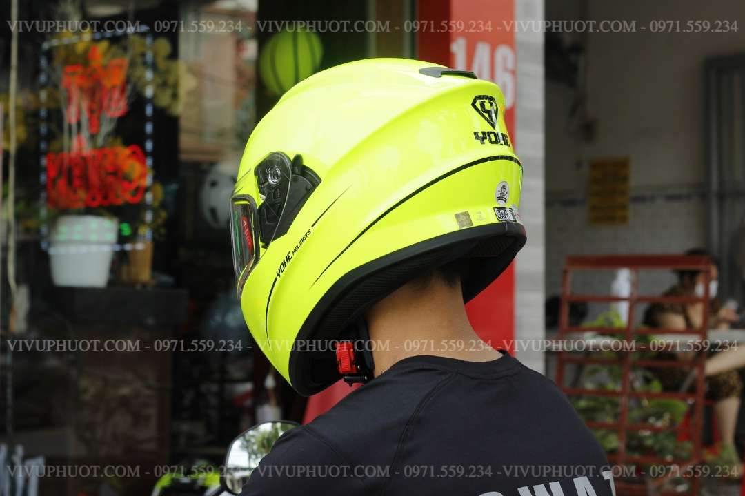 Mũ Fullface Yohe 981 Xanh Dạ Quang
