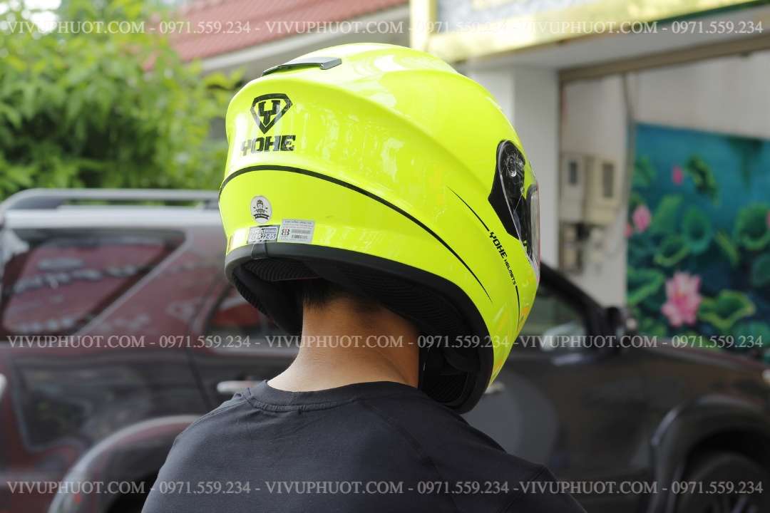 Mũ Fullface Yohe 981 Xanh Dạ Quang
