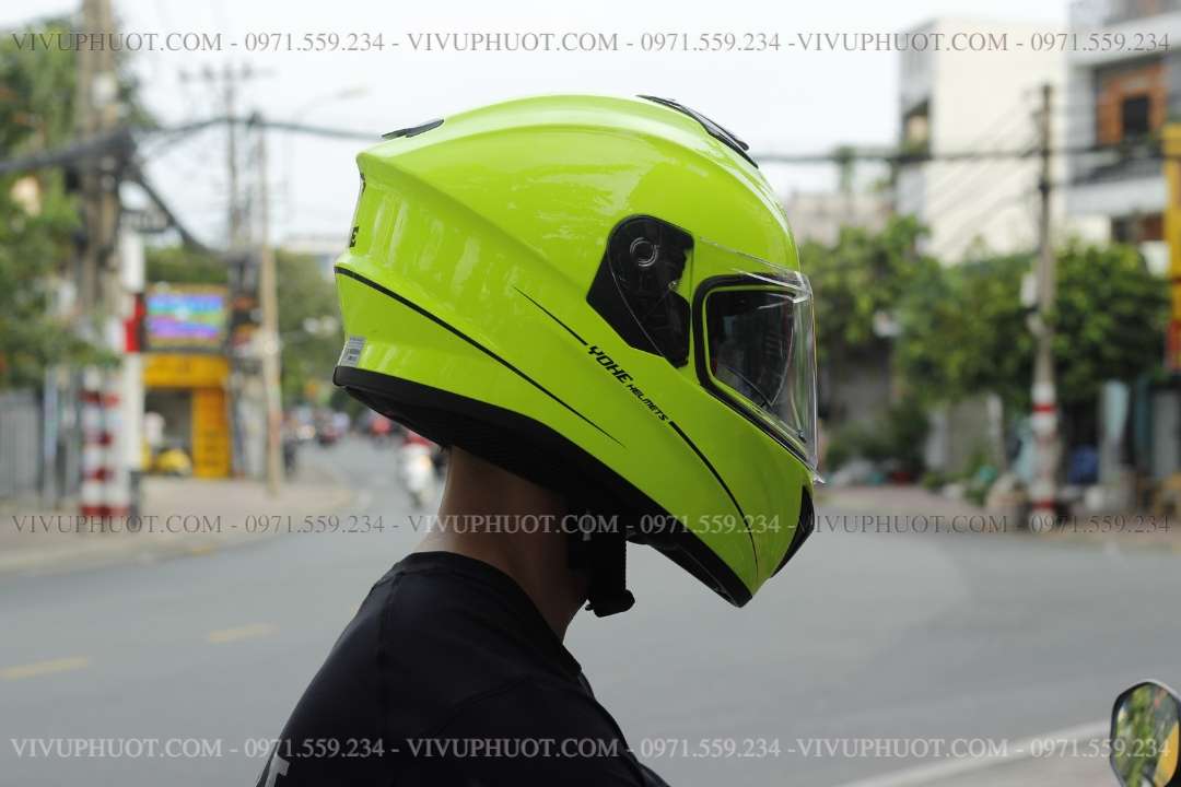 Mũ Fullface Yohe 981 Xanh Dạ Quang