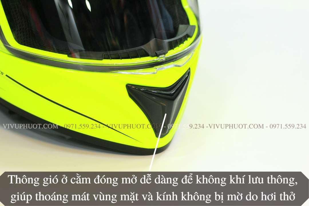 Mũ Fullface Yohe 981 Xanh Dạ Quang